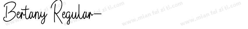 Bertany Regular字体转换